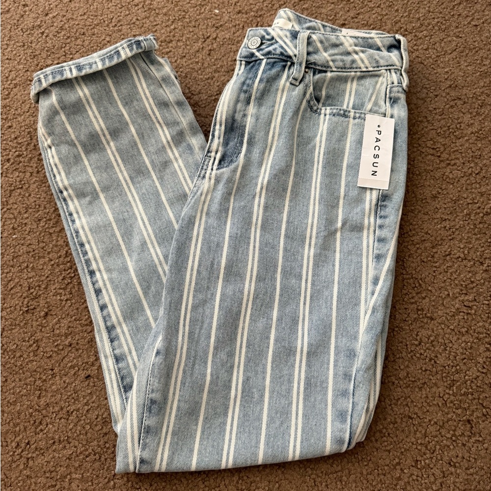Pacsun Striped Mom Jeans